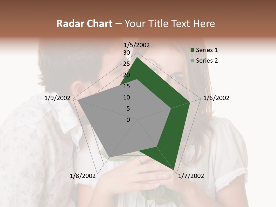 A Man Kissing A Woman With A Rose In Her Mouth PowerPoint Template