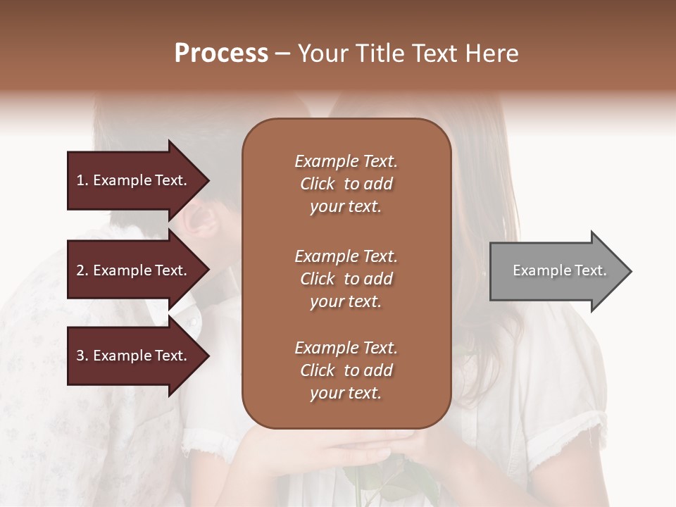 A Man Kissing A Woman With A Rose In Her Mouth PowerPoint Template
