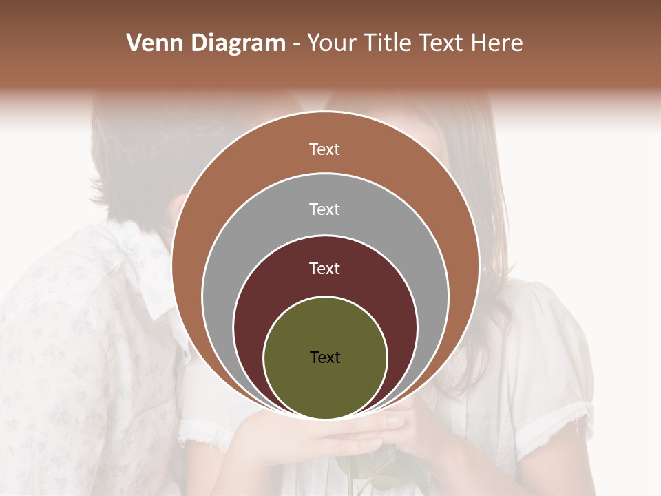 A Man Kissing A Woman With A Rose In Her Mouth PowerPoint Template
