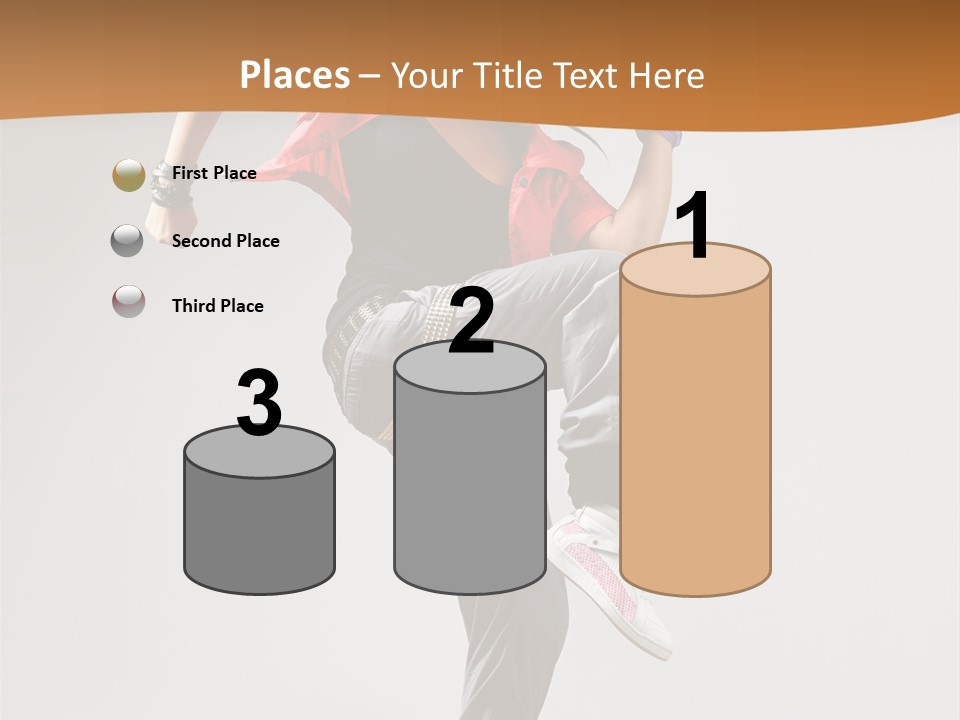 Flexibility Action Woman PowerPoint Template