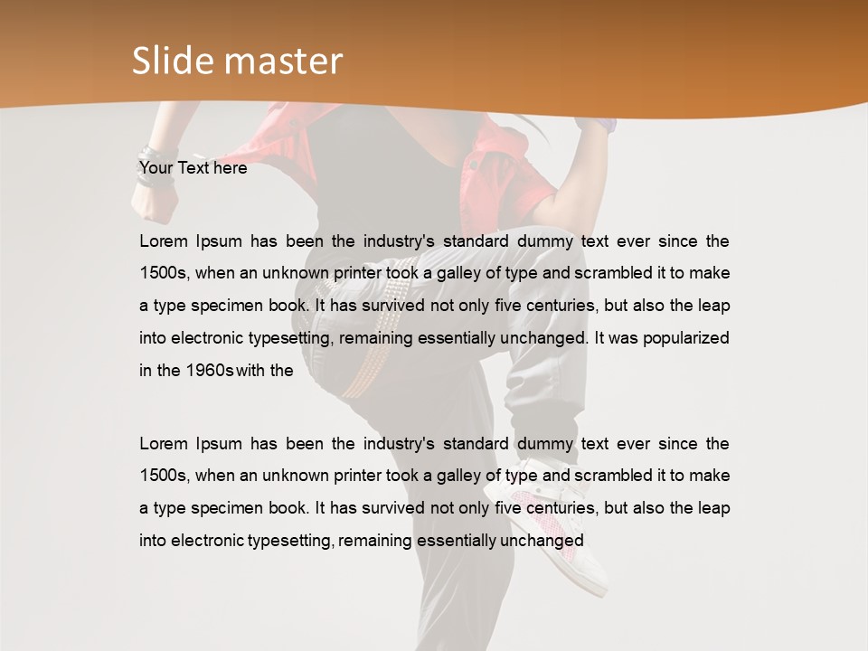 Flexibility Action Woman PowerPoint Template