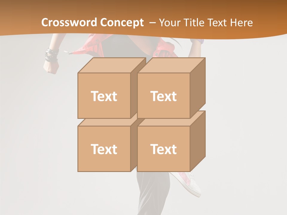 Flexibility Action Woman PowerPoint Template