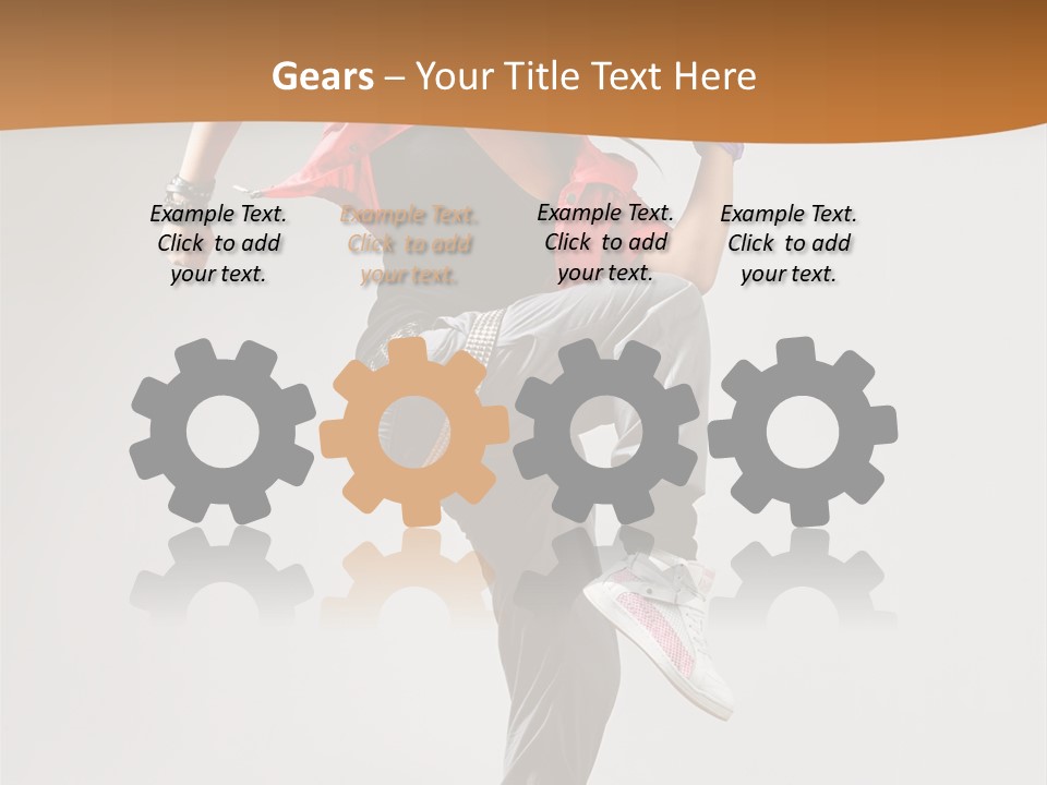 Flexibility Action Woman PowerPoint Template