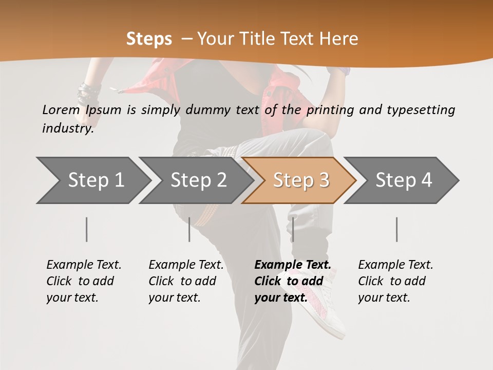 Flexibility Action Woman PowerPoint Template