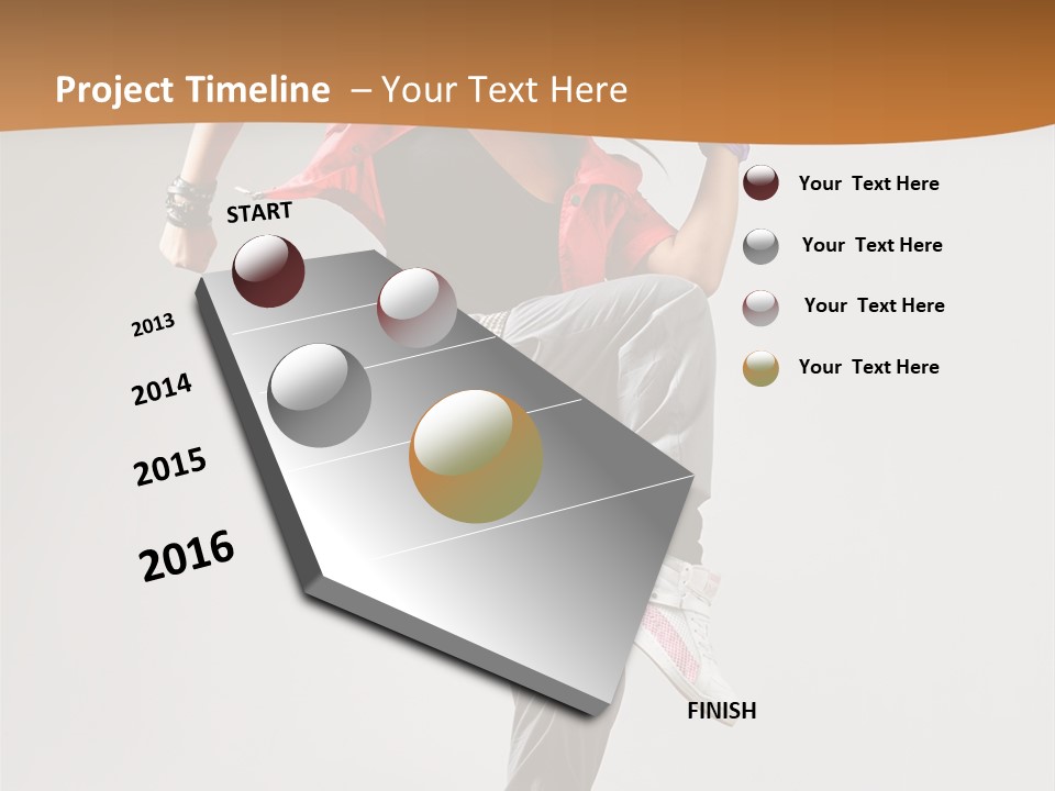 Flexibility Action Woman PowerPoint Template