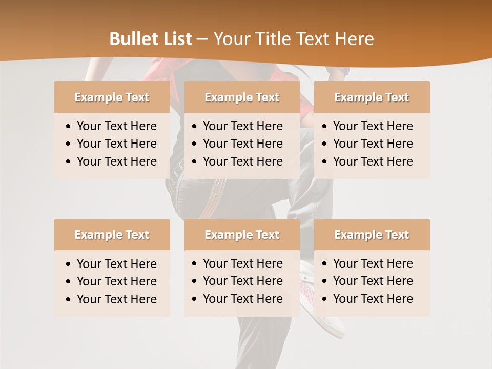 Flexibility Action Woman PowerPoint Template