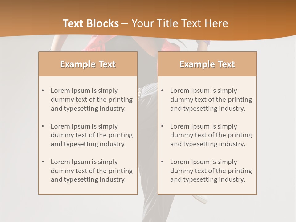 Flexibility Action Woman PowerPoint Template