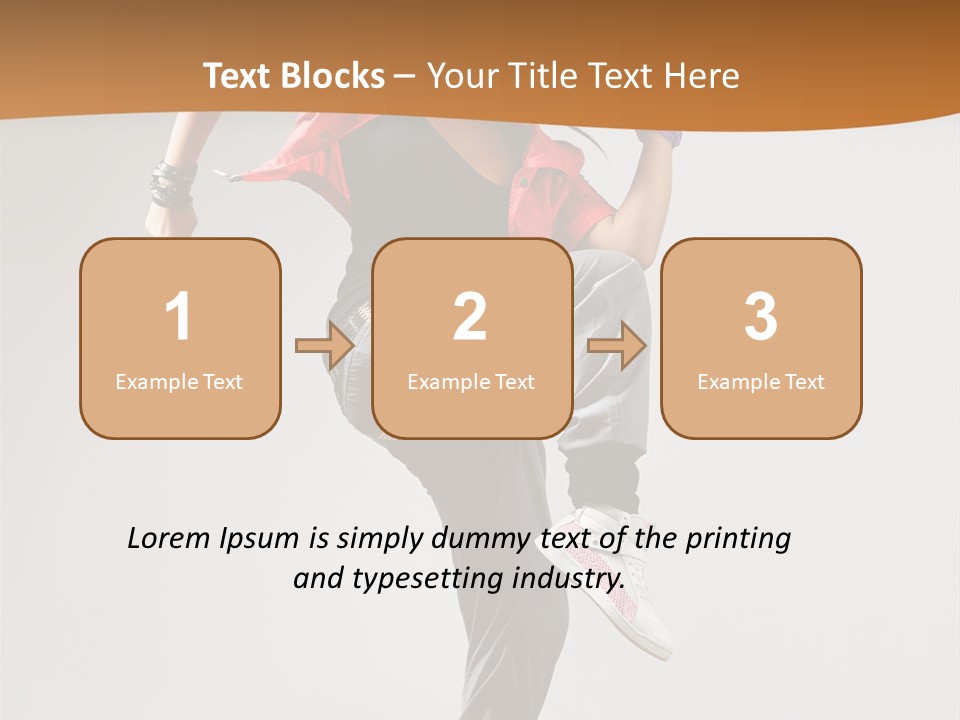 Flexibility Action Woman PowerPoint Template