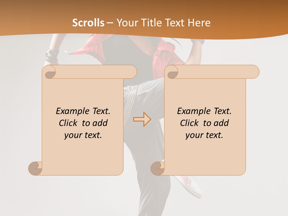 Flexibility Action Woman PowerPoint Template