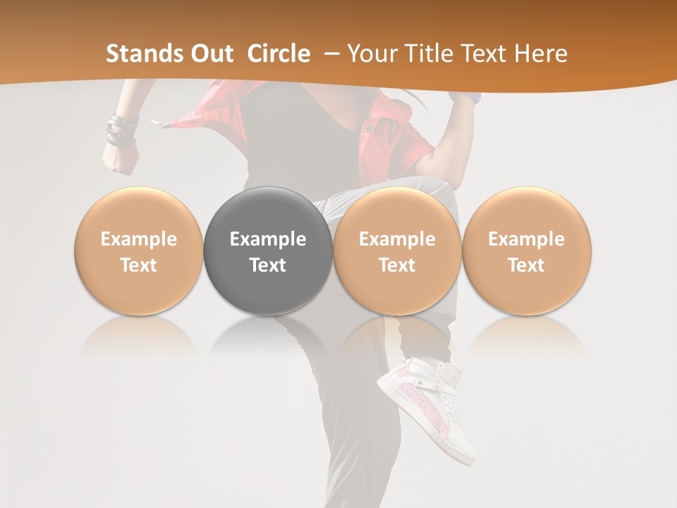 Flexibility Action Woman PowerPoint Template