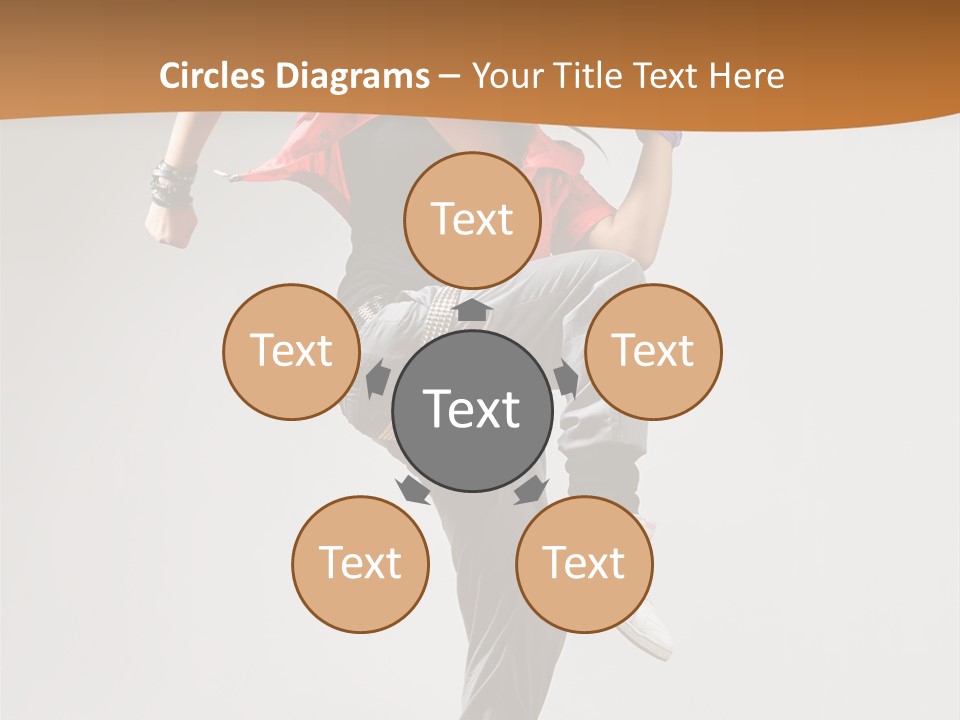 Flexibility Action Woman PowerPoint Template