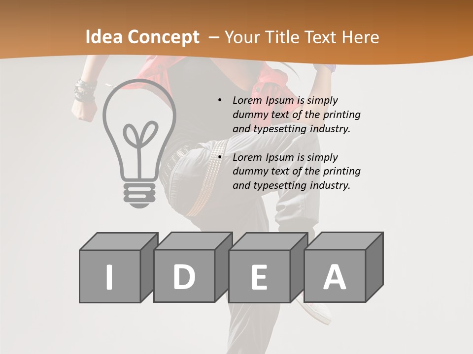 Flexibility Action Woman PowerPoint Template