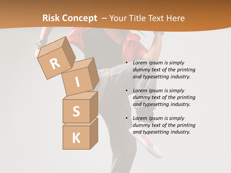 Flexibility Action Woman PowerPoint Template