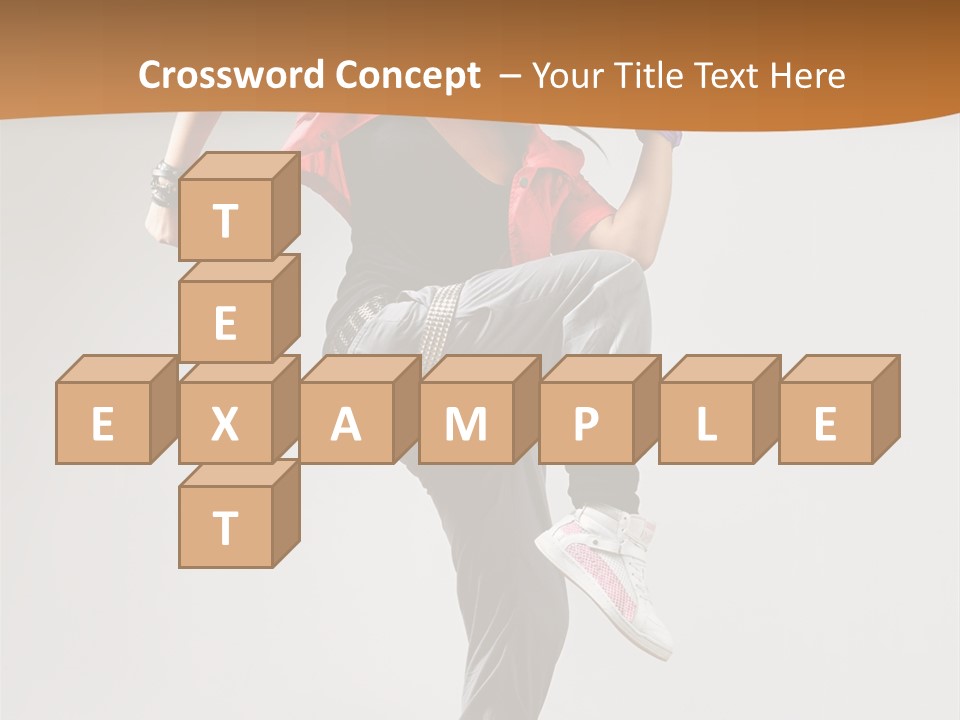 Flexibility Action Woman PowerPoint Template