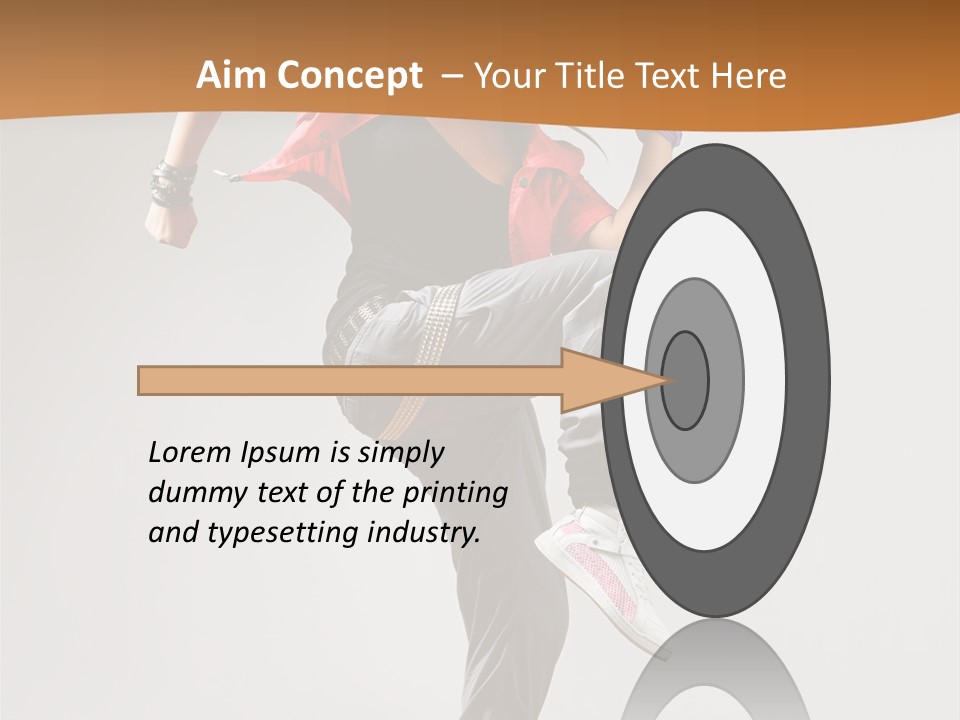 Flexibility Action Woman PowerPoint Template