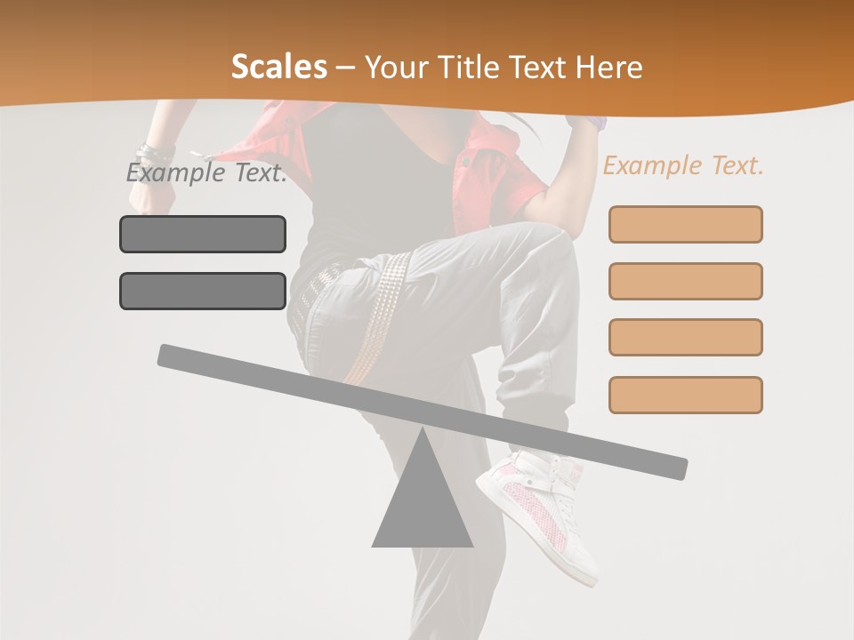 Flexibility Action Woman PowerPoint Template