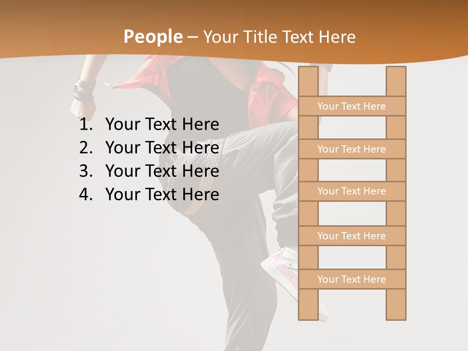 Flexibility Action Woman PowerPoint Template