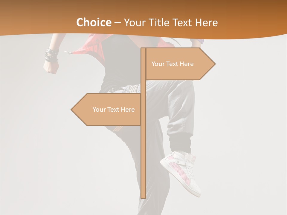 Flexibility Action Woman PowerPoint Template