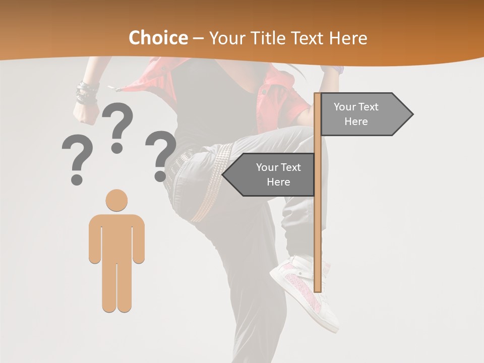 Flexibility Action Woman PowerPoint Template