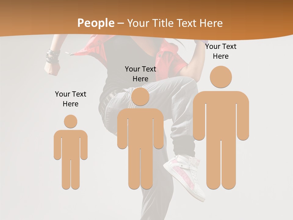 Flexibility Action Woman PowerPoint Template