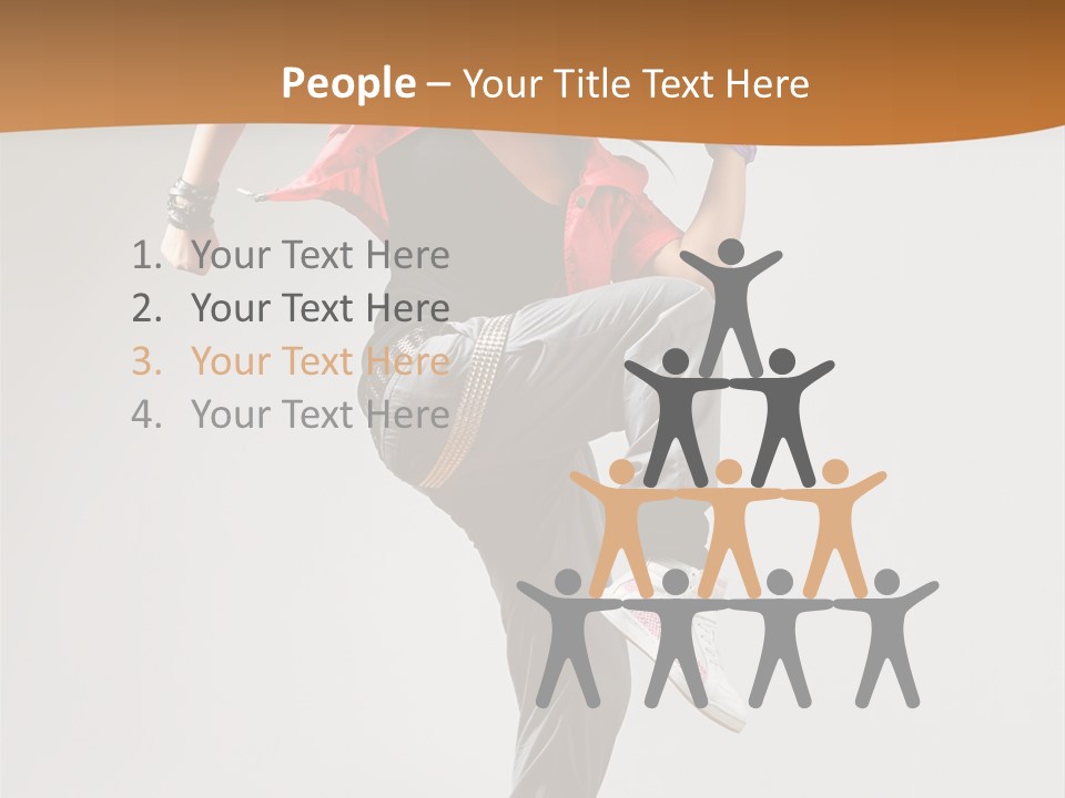 Flexibility Action Woman PowerPoint Template