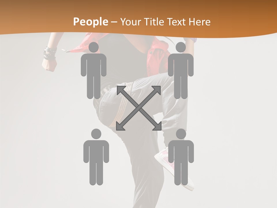 Flexibility Action Woman PowerPoint Template