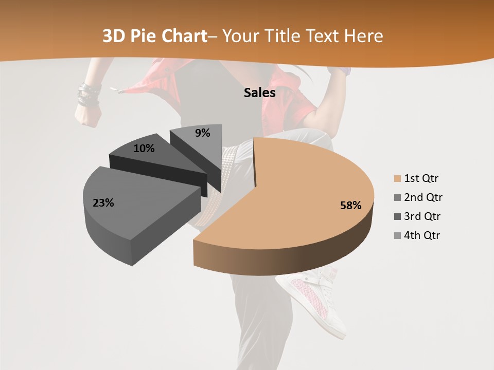 Flexibility Action Woman PowerPoint Template