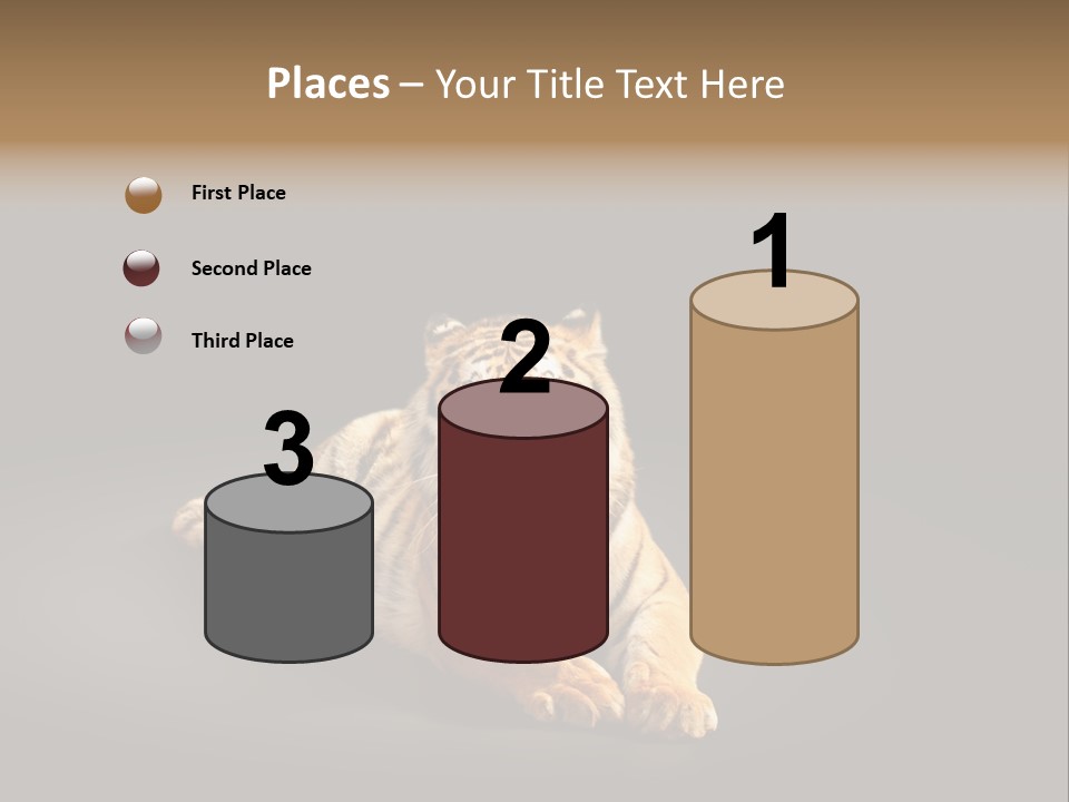 Siberian Wildlife Striped PowerPoint Template