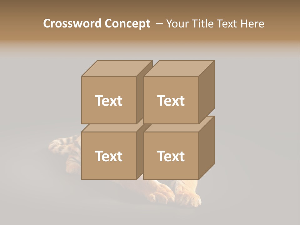 Siberian Wildlife Striped PowerPoint Template