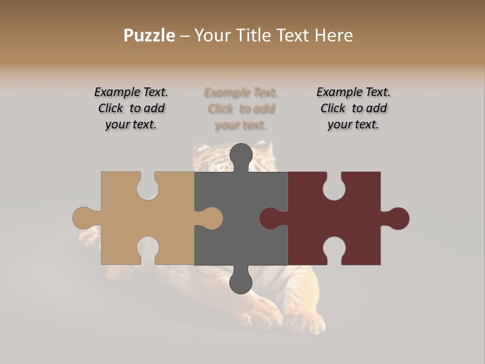 Siberian Wildlife Striped PowerPoint Template