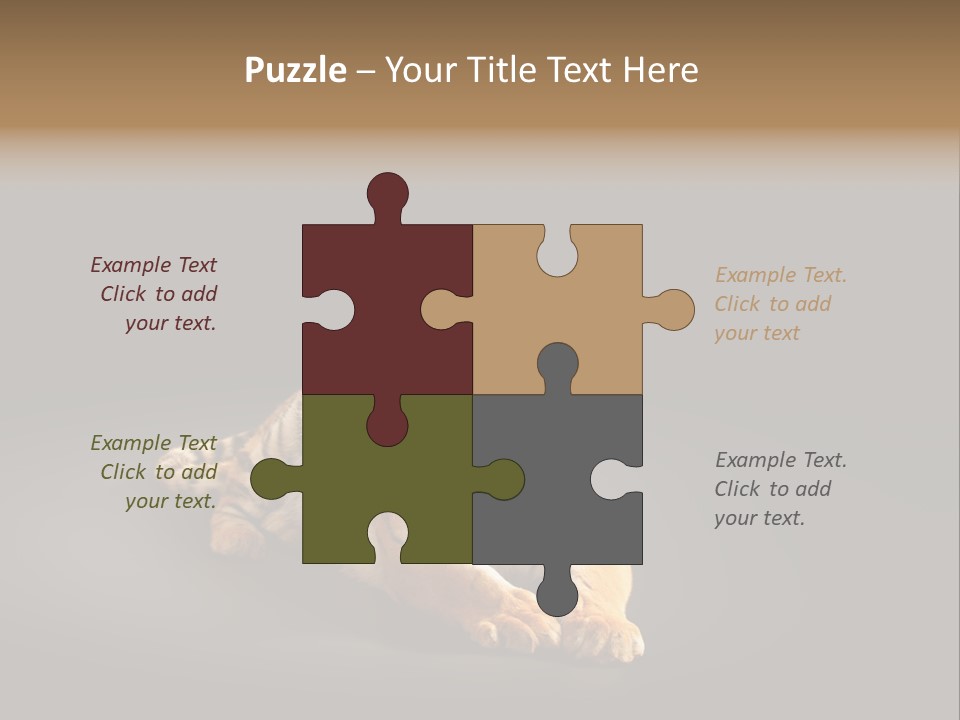 Siberian Wildlife Striped PowerPoint Template