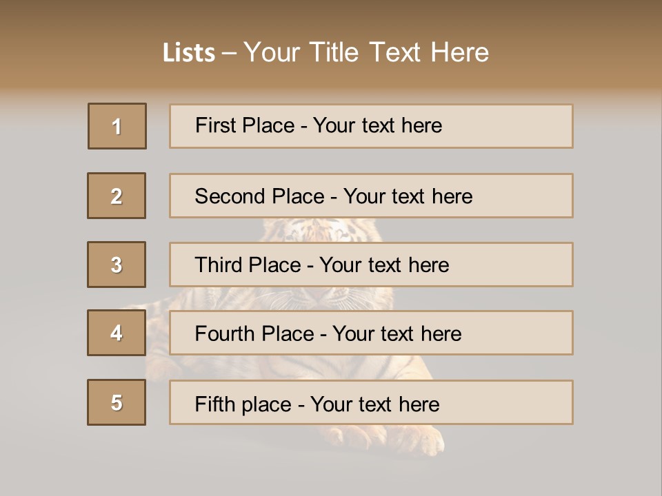 Siberian Wildlife Striped PowerPoint Template