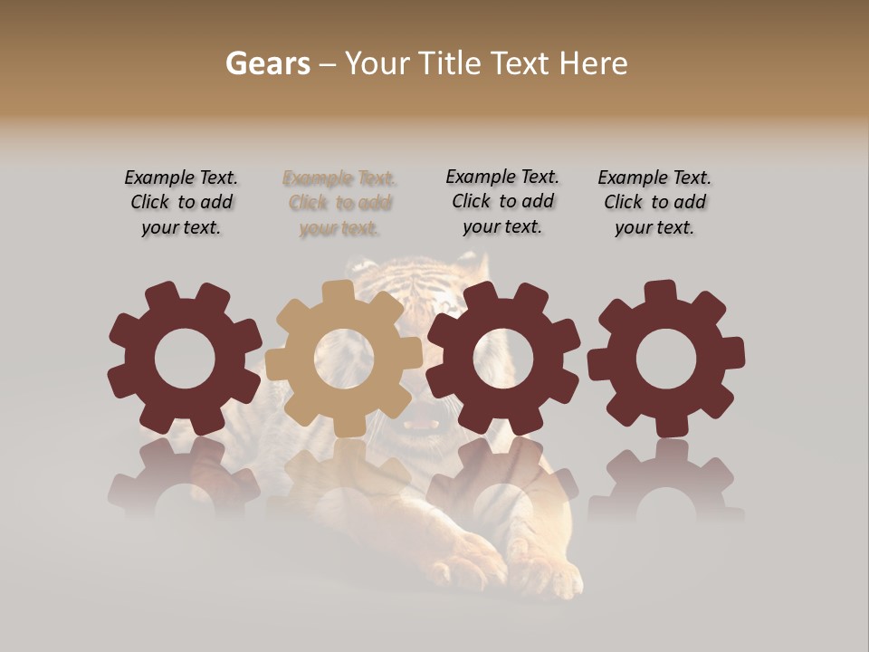 Siberian Wildlife Striped PowerPoint Template