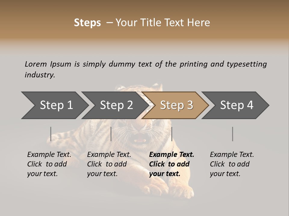 Siberian Wildlife Striped PowerPoint Template