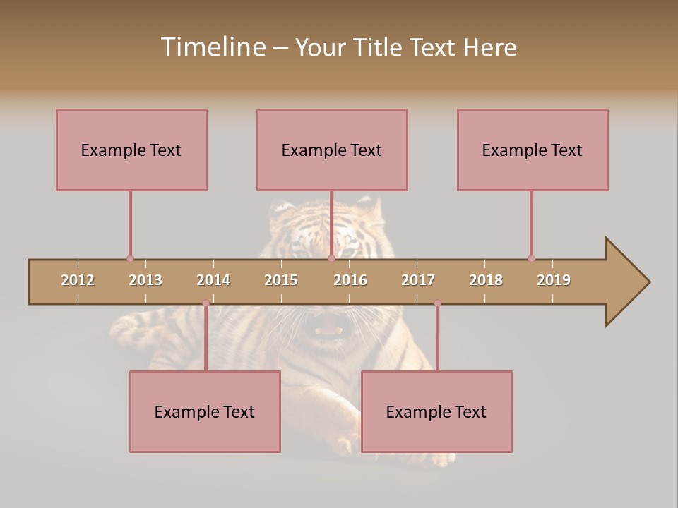 Siberian Wildlife Striped PowerPoint Template