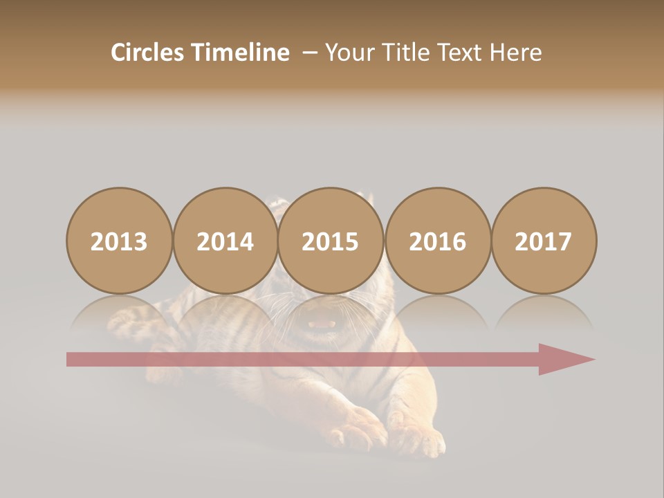 Siberian Wildlife Striped PowerPoint Template