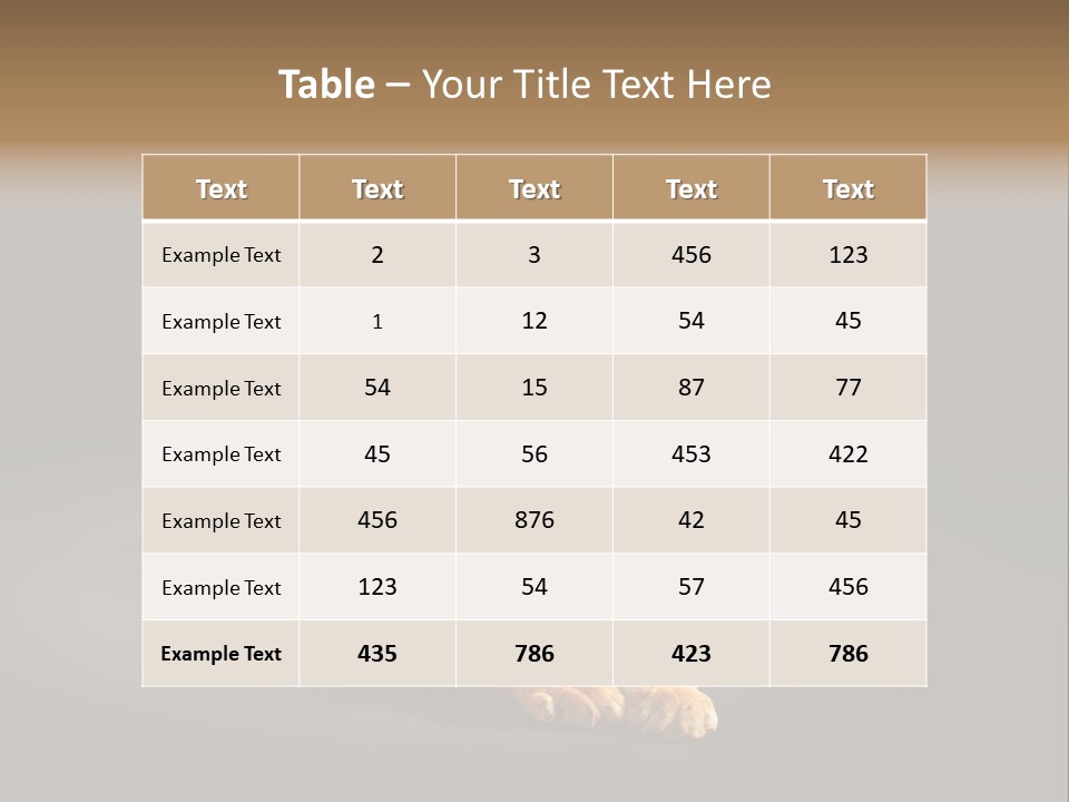 Siberian Wildlife Striped PowerPoint Template