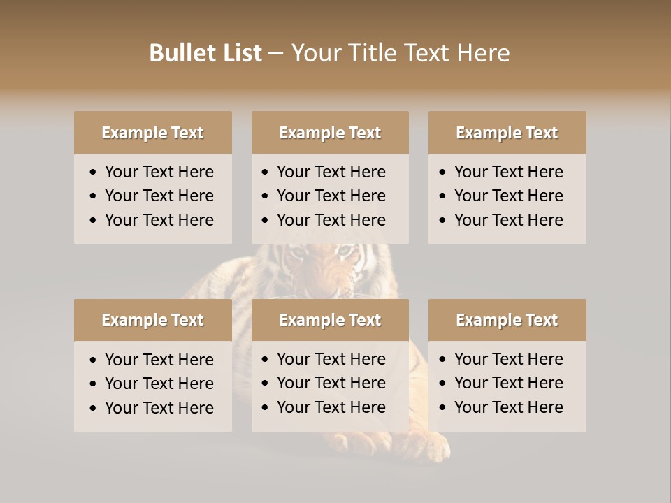 Siberian Wildlife Striped PowerPoint Template