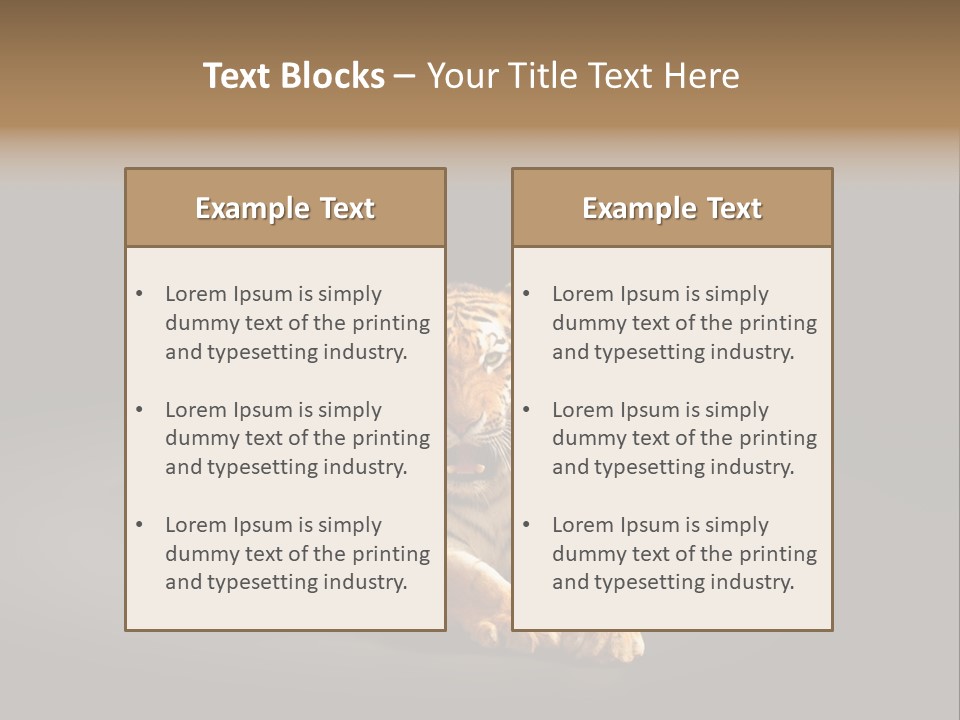 Siberian Wildlife Striped PowerPoint Template