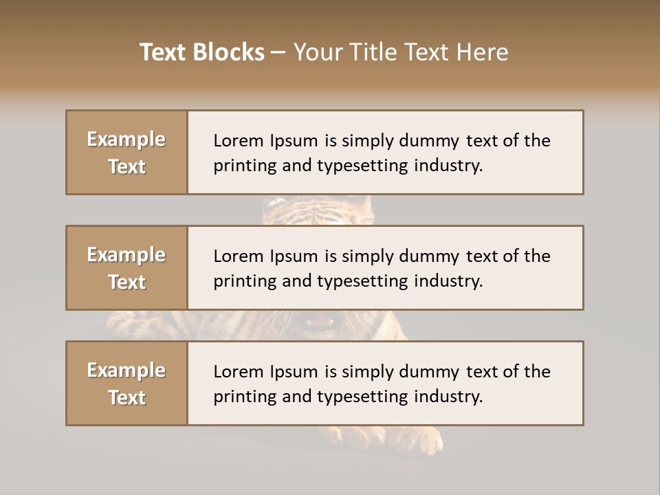 Siberian Wildlife Striped PowerPoint Template