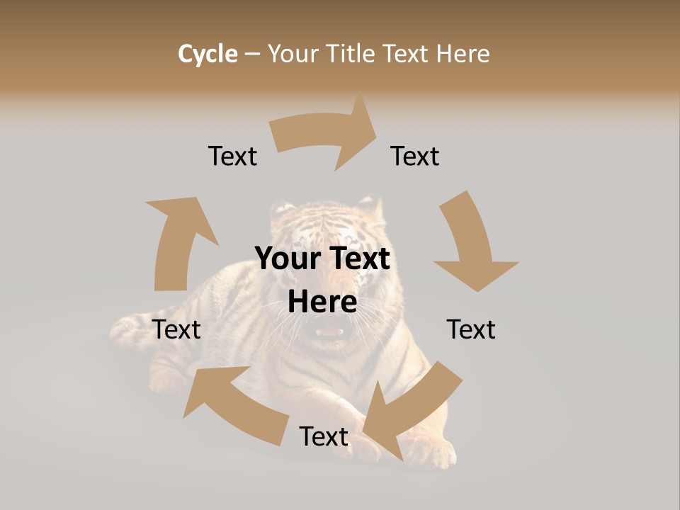 Siberian Wildlife Striped PowerPoint Template