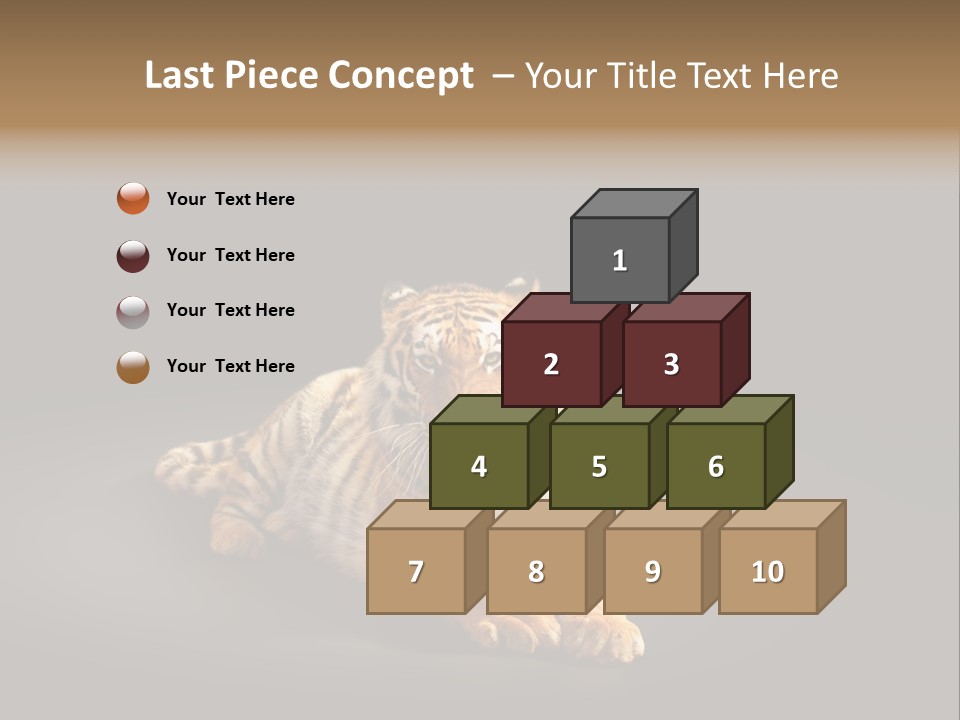 Siberian Wildlife Striped PowerPoint Template