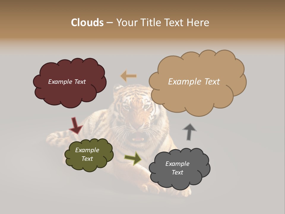 Siberian Wildlife Striped PowerPoint Template