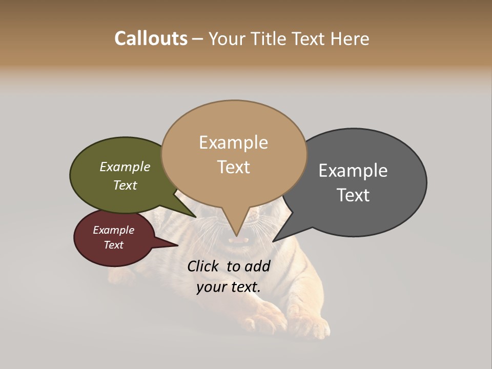 Siberian Wildlife Striped PowerPoint Template