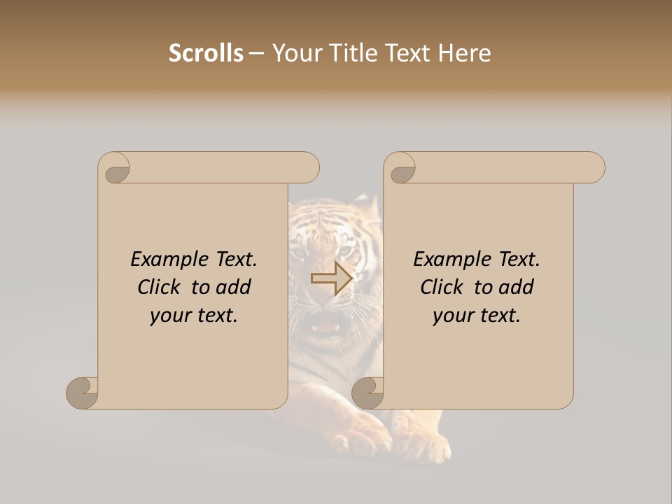 Siberian Wildlife Striped PowerPoint Template
