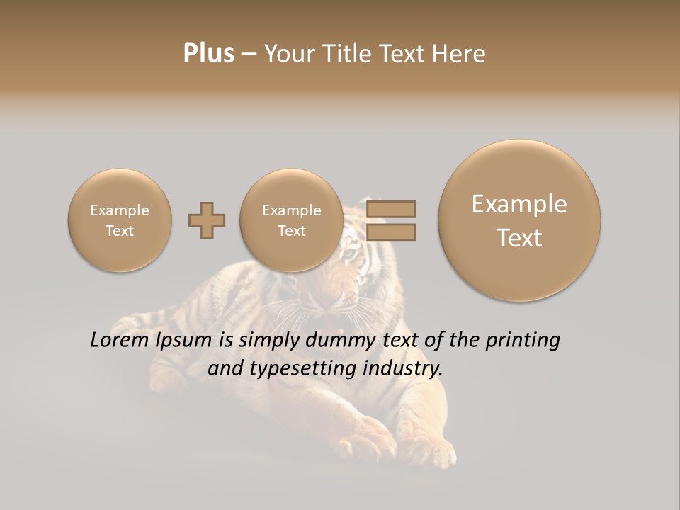 Siberian Wildlife Striped PowerPoint Template
