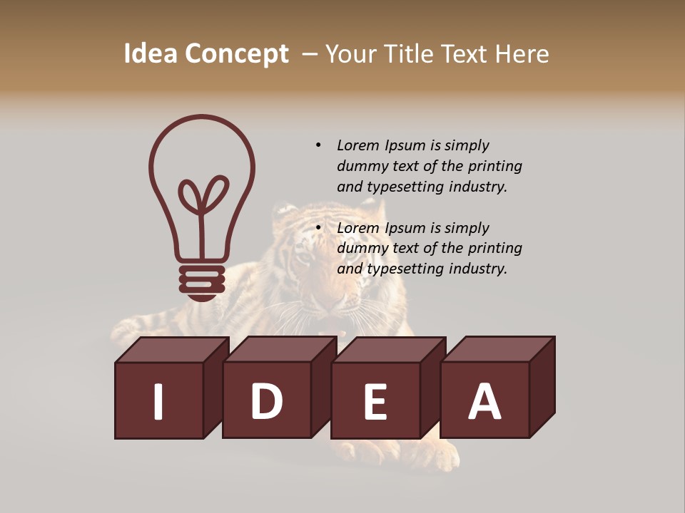 Siberian Wildlife Striped PowerPoint Template