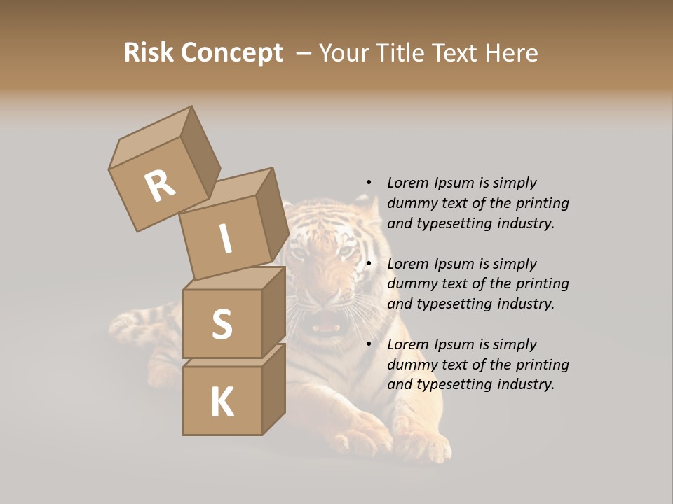 Siberian Wildlife Striped PowerPoint Template