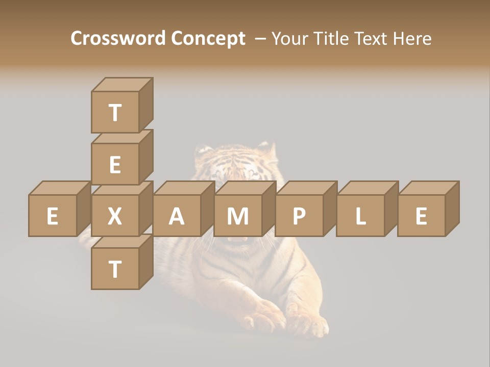 Siberian Wildlife Striped PowerPoint Template