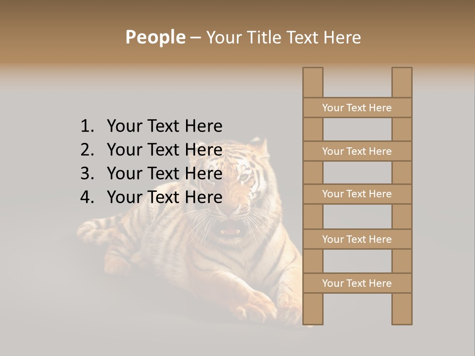 Siberian Wildlife Striped PowerPoint Template